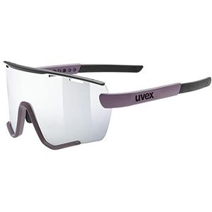 uvex sportstyle 236 S Set - sportbril voor dames en heren - condensvrij - incl. verwisselbare brilglazen - plum black matt/silver - one size