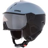 uvex instinct visor - skihelm voor dames en heren - met vizier - individueel passysteem - glacier - black matt - 53-55 cm