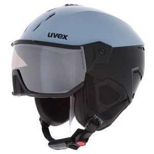 uvex instinct visor - skihelm voor dames en heren - met vizier - individueel passysteem - glacier - black matt - 53-55 cm