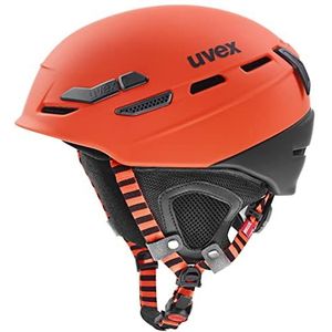uvex p.8000 tour - lichte ski-, fiets- & klimhelm voor dames en heren - individueel passysteem - geoptimaliseerde ventilatie - fierce red - black matt - 55-59 cm