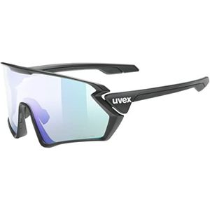 uvex sportstyle 231 V - sportbril voor dames en heren - meekleurend - drukvrij draagcomfort & perfecte pasvorm - black matt/green - one size