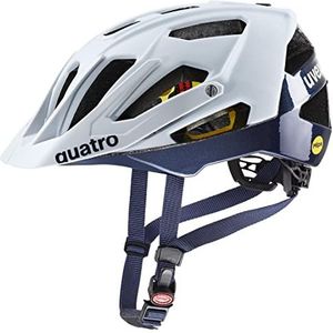 uvex quatro cc MIPS - veilige MTB-helm voor dames en heren - MIPS-systeem - verstelbare afscherming - cloud-deep space matt - 56-61 cm