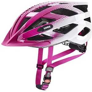 uvex air wing - lichte allround-helm voor dames en heren - individueel passysteem - uitbreidbaar met led-licht - pink-white - 52-57 cm