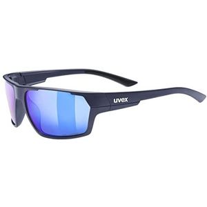 Uvex Unisex – volwassenen, Sport Style 233P sportbril, gepolariseerd, Deep Space mat blauw, Eén maat
