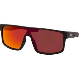 uvex LGL 51 - zonnebril voor dames en heren - gespiegeld - filtercategorie 3 - black matt/red - one size