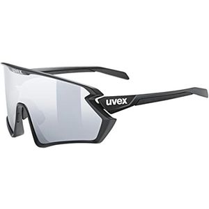 uvex sportstyle 231 2.0 Set - sportbril voor dames en heren - incl. verwisselbare brilglazen - condensvrij - black matt/silver - one size