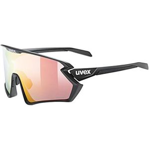 uvex sportstyle 231 2.0 V - sportbril voor dames en heren - meekleurend - condensvrij - black matt/litered - one size