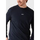 BOSS - Regular-Fit T-shirt - Lange Mouwen - Stretchkatoen - Zwart