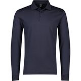 BOSS - Pado Poloshirt - Donkerblauw - Katoen - Lange Mouwen