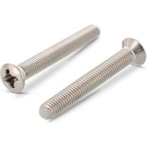 Metaalschroef Din966Ph Lk M6X100Mm RVS A2 - 100 stuks