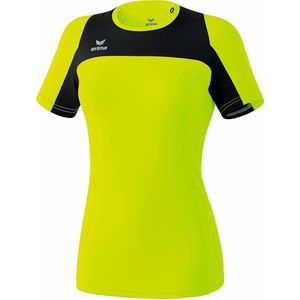 Erima Race Line Running T-shirt Dames - Neongeel / Zwart | Maat: 44