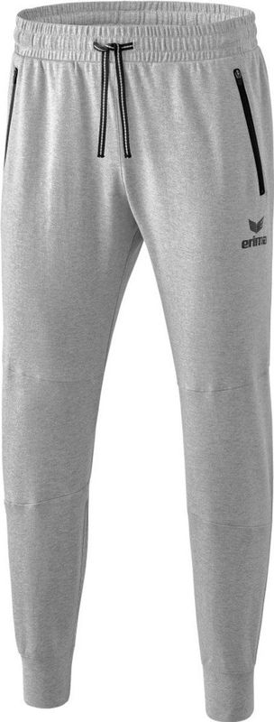 Erima - Essential Sweatbroek - Licht Grey Melange / Zwart - Katoen / Polyester