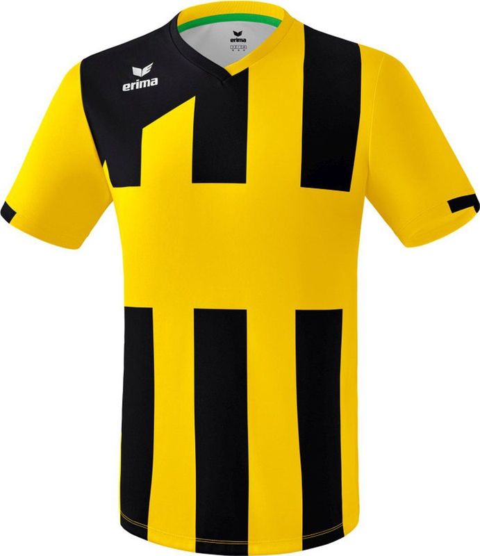 Erima - Siena 3.0 Shirt - Korte Mouw - Geel / Zwart - 100% Polyester