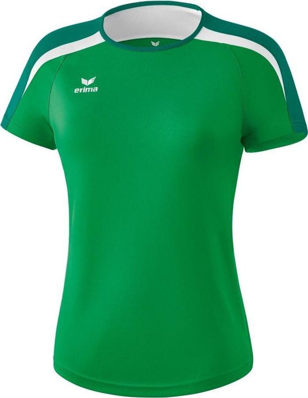 Erima Liga 2 0 T-Shirt Dames - Smaragd Evergreen Wit
