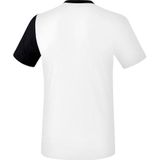 Erima Teamline 5-C T-Shirt Wit-Zwart-Donkergrijs