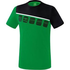 Erima Teamline 5-C T-Shirt Kind Smaragd-Zwart-Wit0