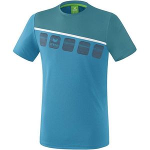 Erima Teamline 5-C T-Shirt Oriental Blue-Colonial Blue-Wit
