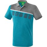 Erima - 5-C Poloshirt - T-shirt - Lichtblauw - Functioneel Materiaal