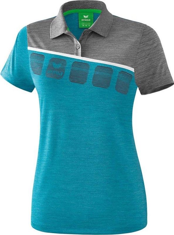 Erima 5-C Dames Polo - Polo's - blauw licht