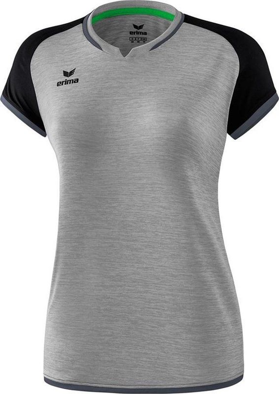 Erima - Zenari 3.0 - Volleybalshirt - Grey Melange/Zwart/Donkergijs - Functioneel Materiaal