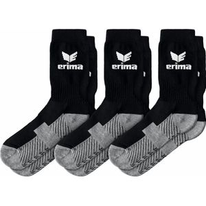 Erima uniseks-volwassene 3 paar sportsokken (2181901), zwart, 47-50