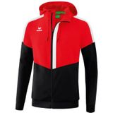 Erima Squad Tracktop Met Capuchon Heren - Rood / Zwart / Wit | Maat: XXL