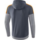 Erima - Squad Tracktop - Jack - Slate Grey / Monument Grey / New Orange - 100% Polyester