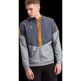 Erima - Squad Tracktop - Jack - Slate Grey / Monument Grey / New Orange - 100% Polyester