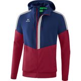 Erima Squad Tracktop Jack Met Capuchon New Navy-Bordeaux Grijs Maat XL