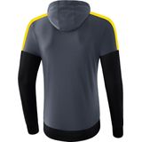 Erima - Squad Sweatshirt - Capuchon - Slate Grijs-Zwart-Geel - Polyester