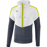 Erima - Squad - Sweatshirt - Wit-Slate Grijs-Lime - 100% Polyester
