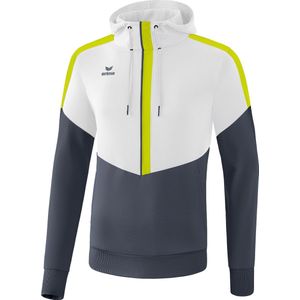 Erima - Squad - Sweatshirt - Wit-Slate Grijs-Lime - 100% Polyester