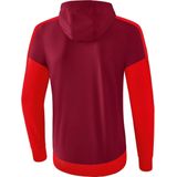 Erima - Squad Tracktop - Heren - Bordeaux / Rood - Licht Materiaal - Met Capuchon