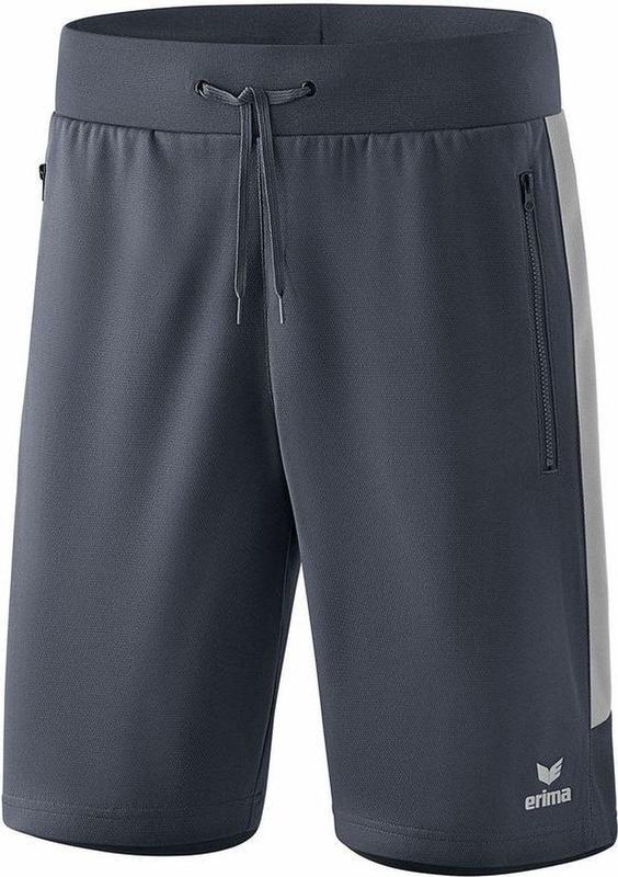 Erima - Squad Worker - Short - Slate Grey - 100% Polyester, Elastische Tailleband, Ritszakken