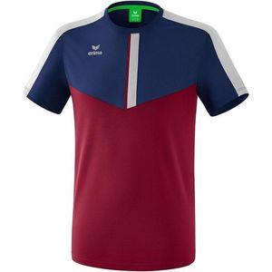 Erima Squad T-Shirt Heren - New Navy Bordeaux Silver Grey
