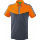 Erima - Squad Polo - Sportshirt - Slate Grijs / Monument Grijs / New Oranje - 100% Polyester