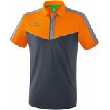 Erima - Squad Polo - Sportshirt - Slate Grijs / Monument Grijs / New Oranje - 100% Polyester
