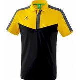 Erima - Squad Polo - Slate Grijs - Zwart - Geel - 100% Polyester