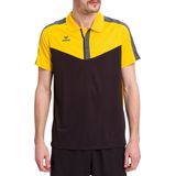 Erima - Squad Polo - Slate Grijs - Zwart - Geel - 100% Polyester