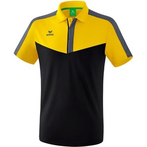 Erima - Squad Polo - Slate Grijs - Zwart - Geel - 100% Polyester