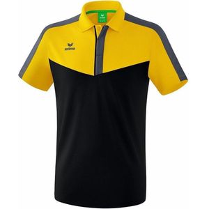 Erima - Squad Polo - Slate Grijs - Zwart - Geel - 100% Polyester