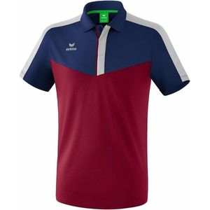 Erima - Squad Polo - Navy-Bordeaux - Grijs - Sportshirt