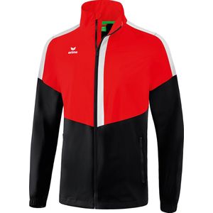 Erima - Squad Allweather Jack - Rood / Zwart / Wit - 100% Polyester