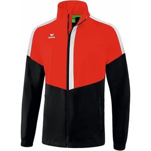 Erima - Squad Allweather Jack - Rood / Zwart / Wit - 100% Polyester