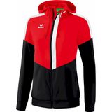 Erima - Squad Tracktop Jack - Dames - Rood / Zwart / Wit - Functioneel Materiaal