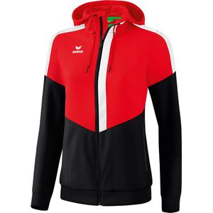 Erima - Squad Tracktop Jack - Dames - Rood / Zwart / Wit - Functioneel Materiaal