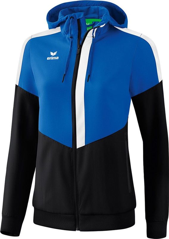 Erima - Squad Tracktop Jack - Dames - New Royal / Zwart / Wit - Functioneel Materiaal