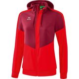 Erima - Squad Tracktop - Jack - Bordeaux-Rood - Licht Materiaal
