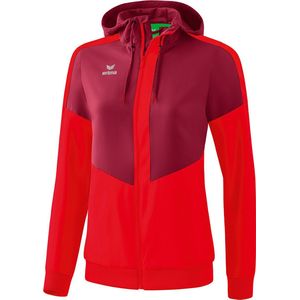 Erima - Squad Tracktop - Jack - Bordeaux-Rood - Licht Materiaal