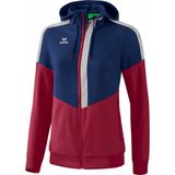Erima - Squad Tracktop - Jack - New Navy/Bordeaux/Zilvergrijs - 100% Polyester